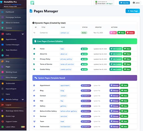 Pages Manager
